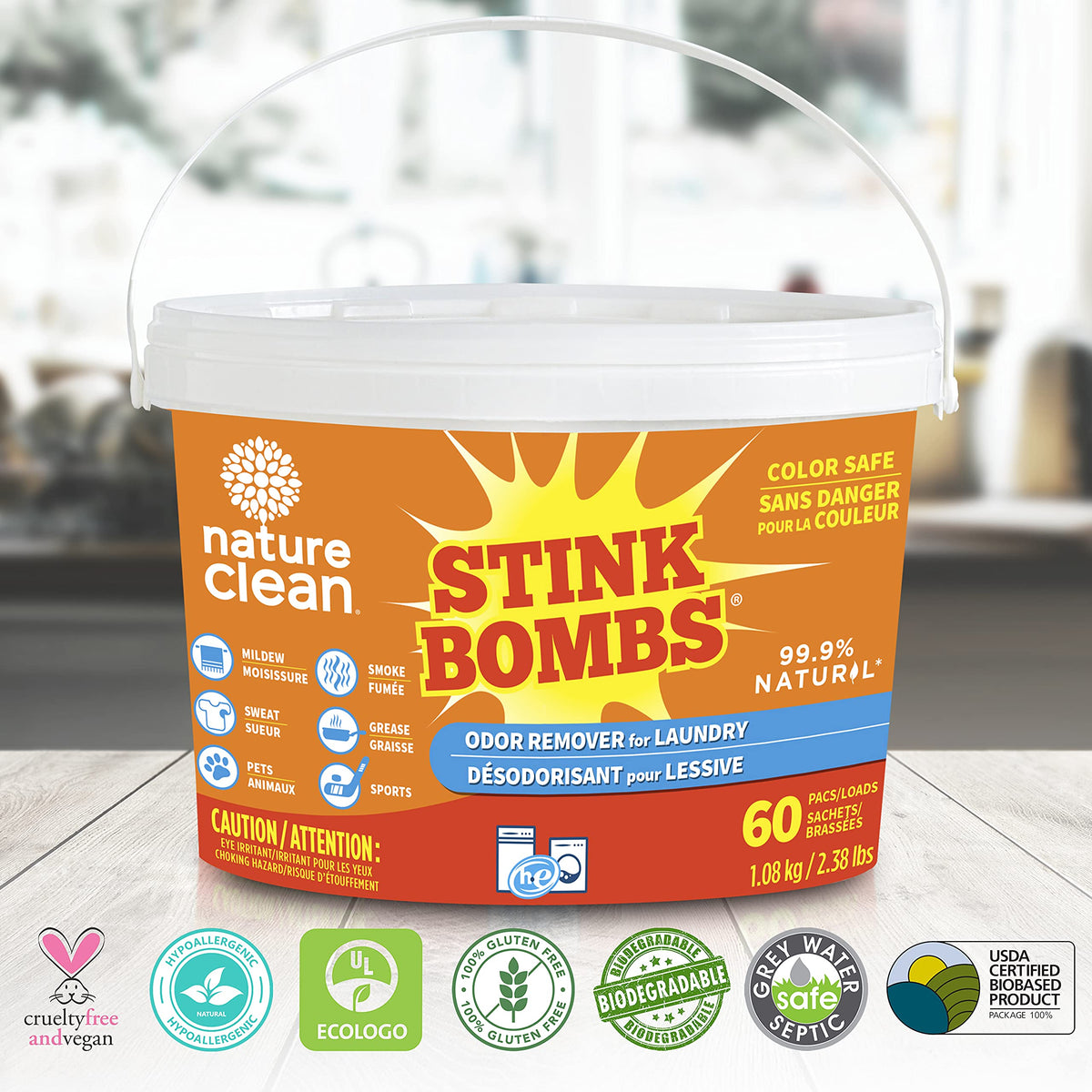 Nature Clean Stink Bombs Odor Remover Packs, 60 Count 🍁 All In One Marketplace Canada