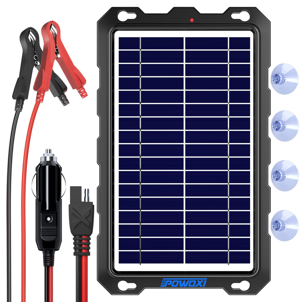 Solar Battery Trickle Charger for Car Battery, Portable and Waterproof Solar Battery Maintainer, Amorphous Silicon Solar Panel car Battery Charger (Solar Battery Charger 7.5W) 🍁 All In One Marketplace Canada