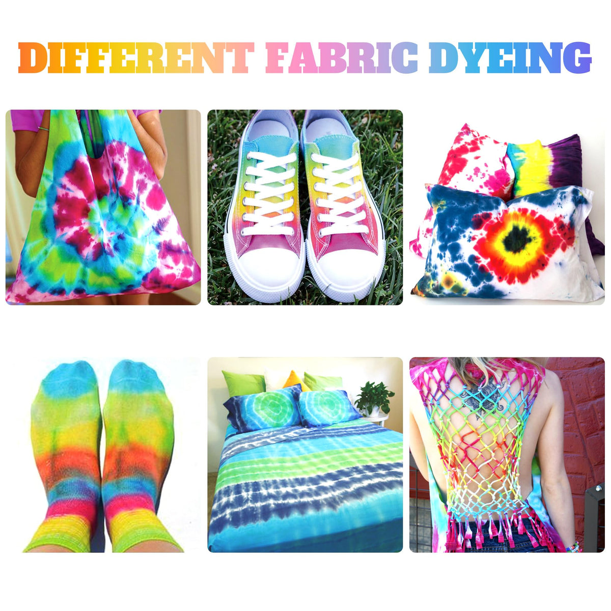 Tie Dye Kit, Tie Dye Set for Kids, 12 Vibrant Colors Pre-Filled Tye Dye Bottles, Non Toxic Permanent Fabric Dye Art Set, Easy DIY Fabric Art - Create Fun 🍁 All In One Marketplace Canada