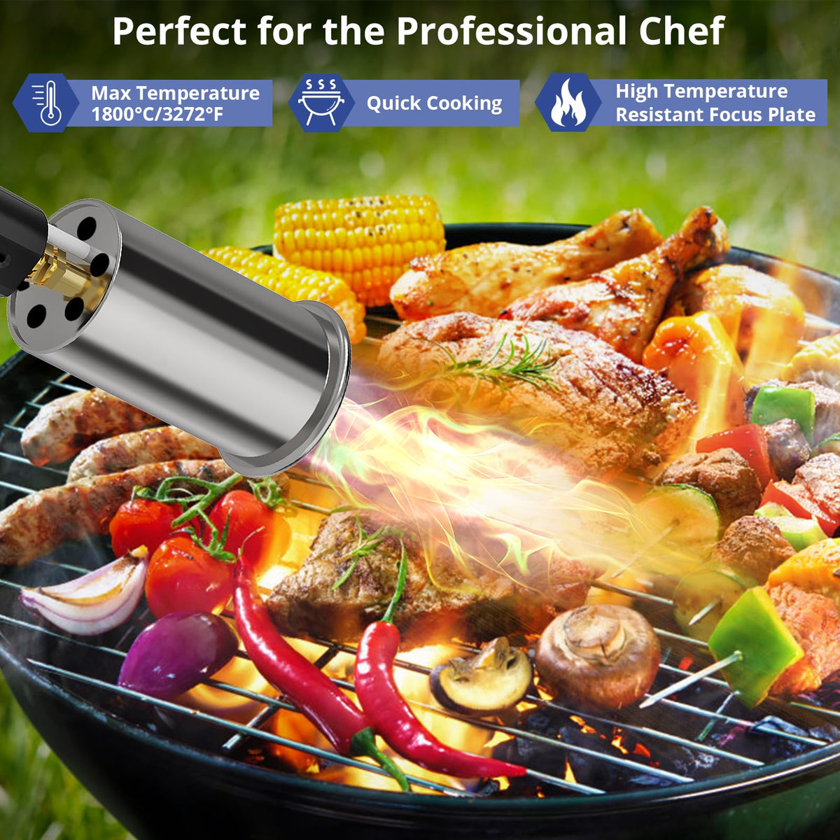 Sondiko Powerful Propane Torch L8010, Gas Welding Equipment,Propane Torch Head with Igniter, Blow Torch, Campfire Starter, Adjustable Flamethrower Gun for BBQ and Baking(Propane Tank NOT Included) 🍁 All In One Marketplace Canada