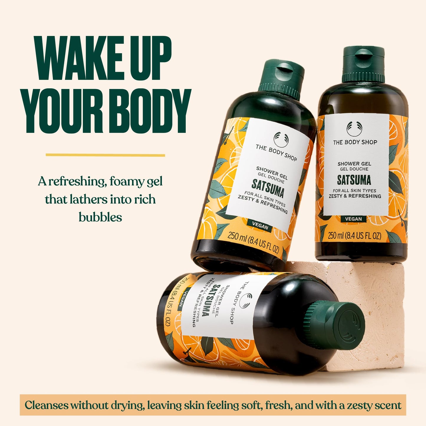 The Body Shop Satsuma Shower Gel 750 ml | Energizing Citrus Body Wash & Natural Shower Gel for Men & Women | Refreshing Cleanser 🍁 All In One Marketplace Canada