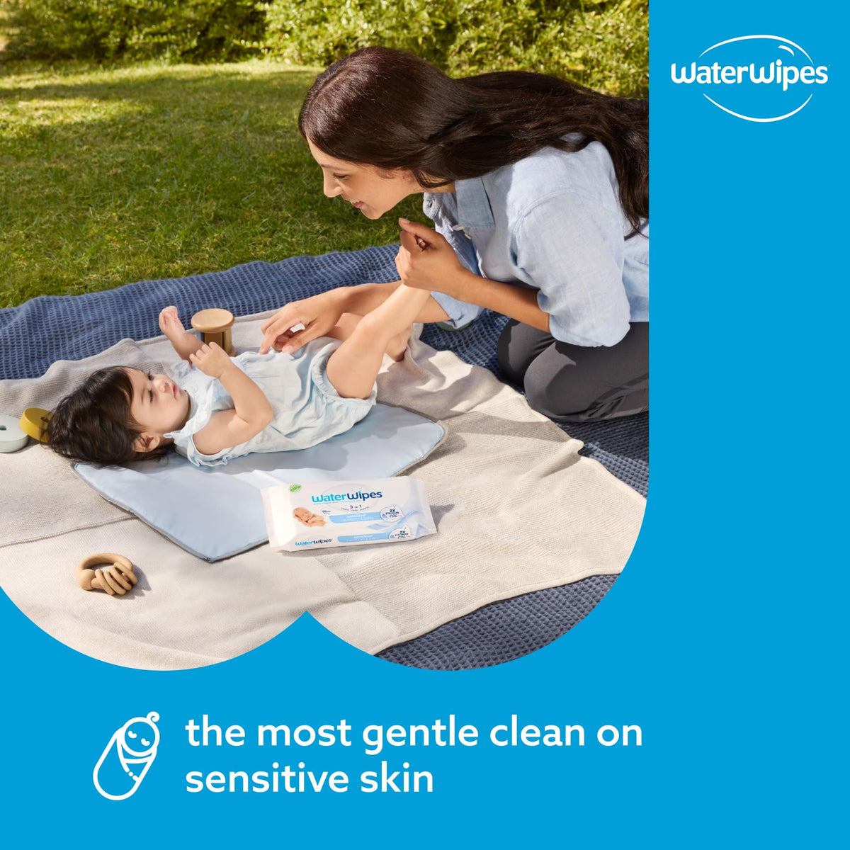 WaterWipes Sensitive+ Newborn & Baby Wipes, 3-In-1 Cleans, Cares, Protects, 99.9% Water, Unscented & Hypoallergenic, 300 Count (5 Packs) 🍁 All In One Marketplace Canada