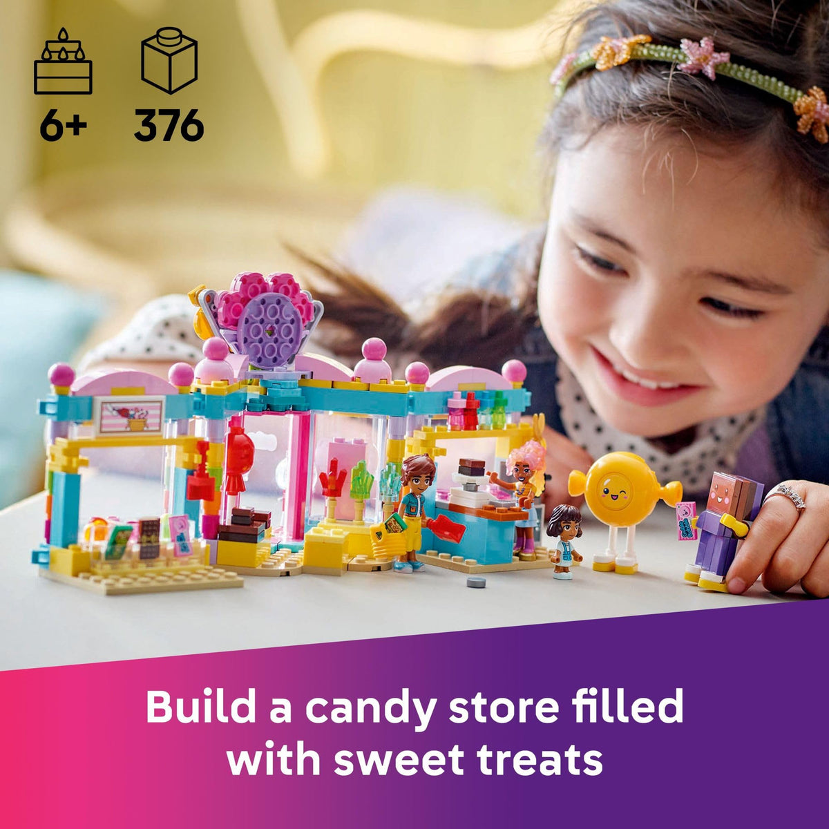 LEGO Friends Heartlake City Candy Store Building Toy - Pretend Play Set for Kids, Girls and Boys, Ages 6+ - with 2 Minidolls, a Micro-Doll, and a Cat Figure - Gift Idea for Birthday - 42649 🍁 All In One Marketplace Canada