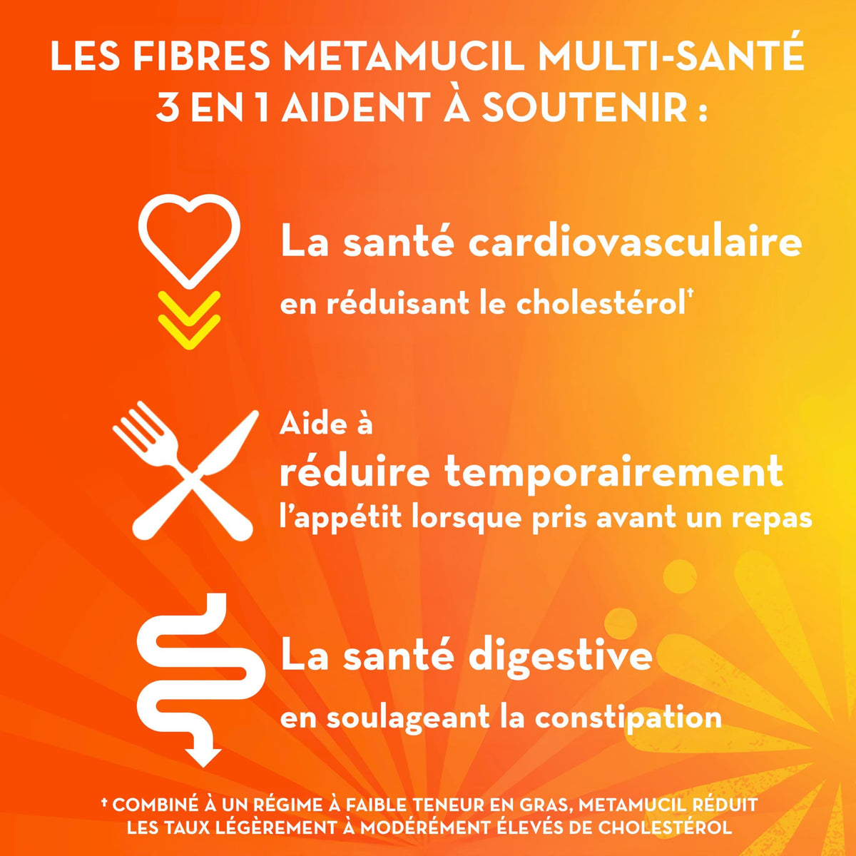 Metamucil, 3 in 1 Psyllium Husk Fibre Powder Supplement for Digestive Health, #1 Doctor Recommended Fibre Brand, Orange Flavored, Real Sugar, Smooth Powder, 114 Servings, 1.36kg 🍁 All In One Marketplace Canada