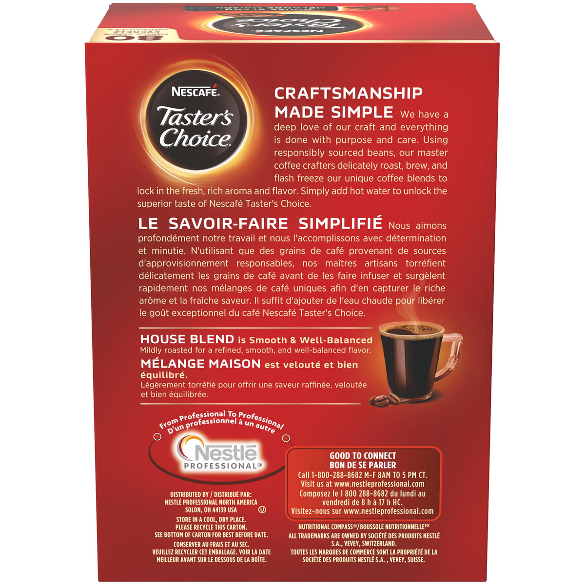 Nescafé Instant Coffee Packets, Taster's Choice Light Roast, 80 x 1.7g 🍁 All In One Marketplace Canada