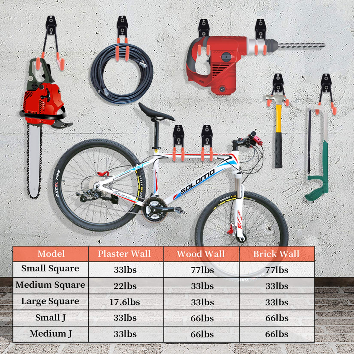 Garage Hooks Heavy Duty 14 Pack, Steel Garage Storage Hooks, Tool Hangers for Garage Wall Utility Wall Mount Hooks and Hangers with Anti-Slip Coating for Garden Tools, Ladders, Bulky Items 🍁 All In One Marketplace Canada