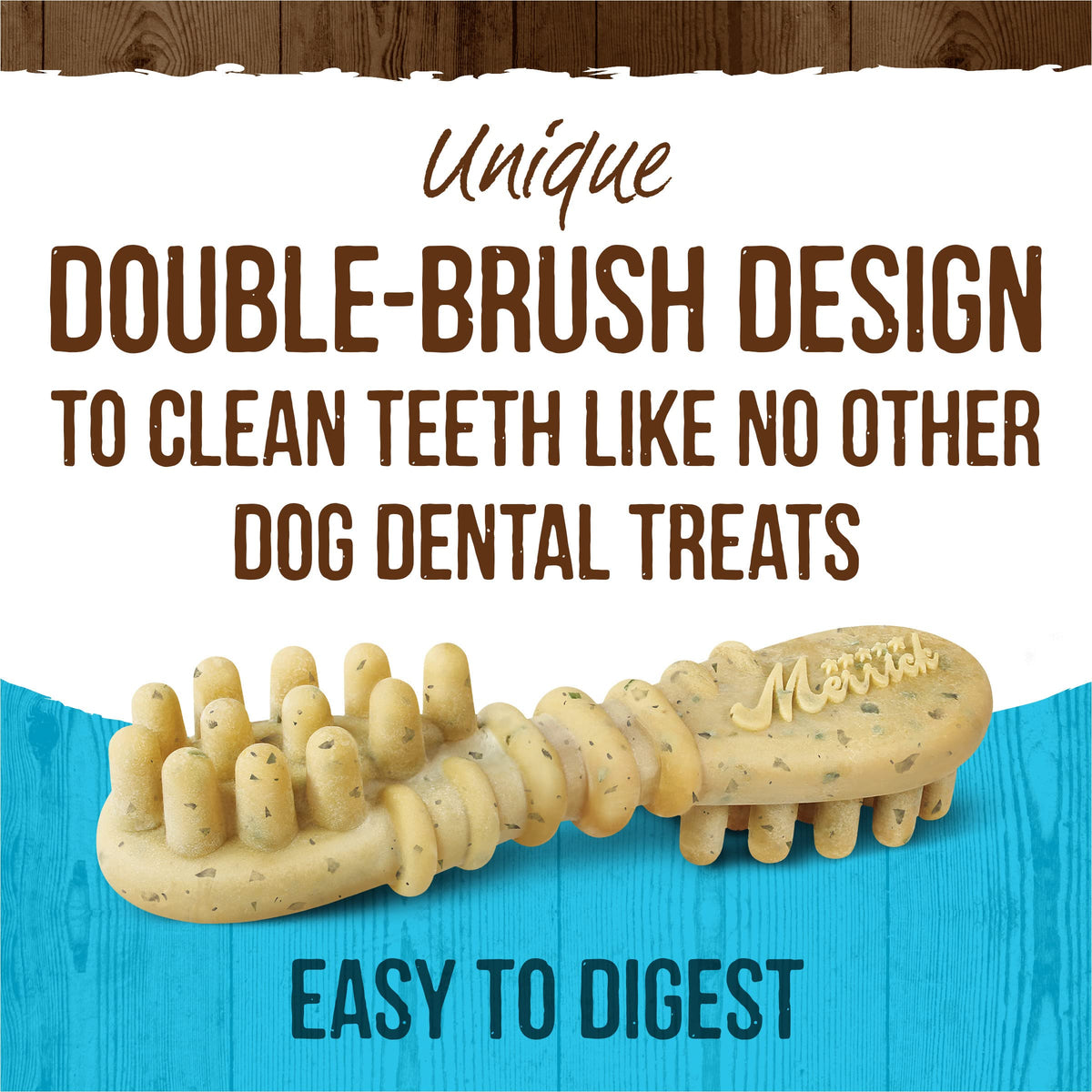 Merrick Fresh Kisses Mint Breath Strips Medium Brush Dental Dog Treat - Value Box (22 ct) 🍁 All In One Marketplace Canada