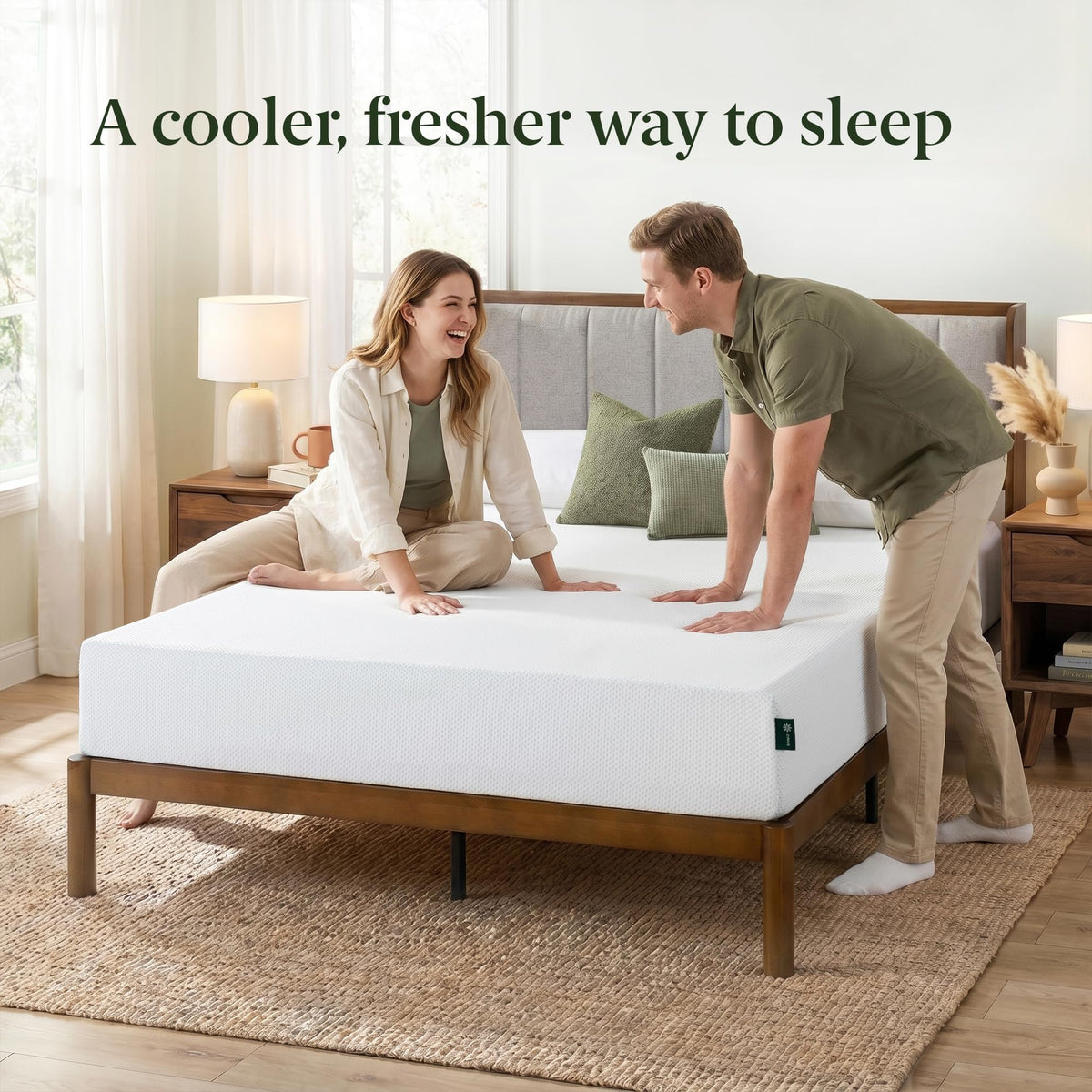 Zinus Full Mattress - 6 Inch Green Tea Cooling Gel Memory Foam Mattress, Pressure Relief, for Cool Sleep, CertiPUR-US Certified Foam, Mattress in a Box, 10-Year Warranty, Full Size 🍁 All In One Marketplace Canada