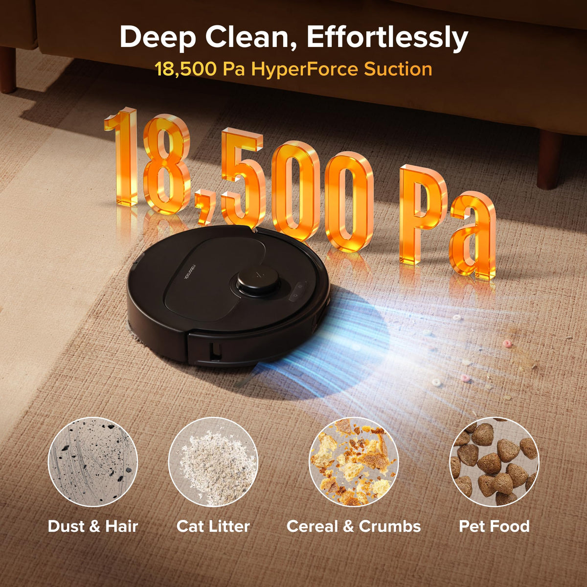 Roborock 2026 New Qrevo S Pro Robot Vacuum and Mop, 18,500Pa Suction, Anti-Tangle Brushes, Reactive AI Obstacle Recognition, 75℃ High-Temp Washing, 10mm Mop Lifting, Self-Emptying and Refilling 🍁 All In One Marketplace Canada