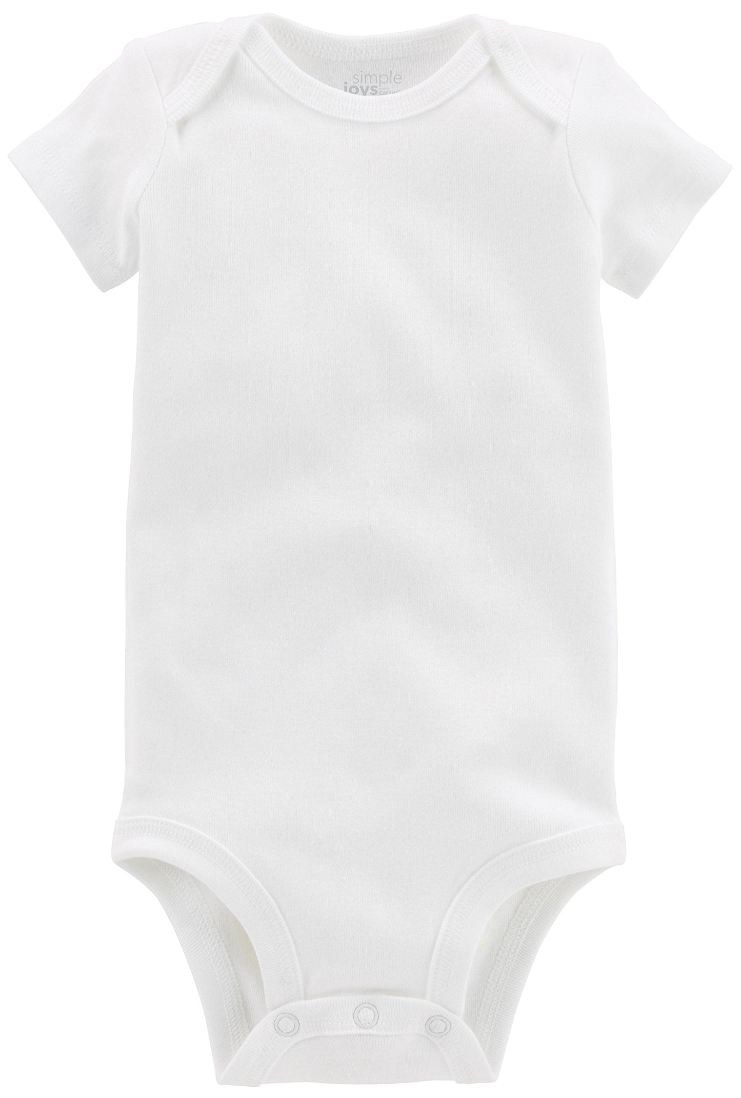 Simple Joys by Carter's Baby 8-Pack Short-Sleeve Bodysuit, White, 6-9 Months 🍁 All In One Marketplace Canada