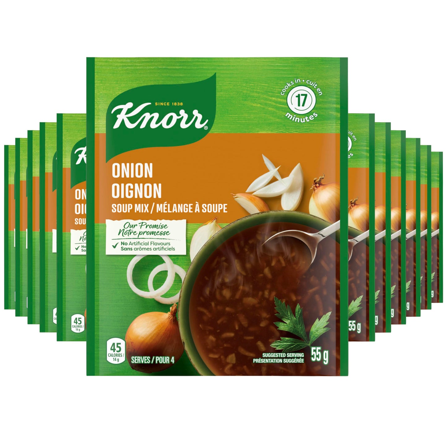 Knorr Soup Mix For A Quick Delicious Classic Soup Mix Onion No Artificial Colours Or Flavours 55 g 12 count 🍁 All In One Marketplace Canada