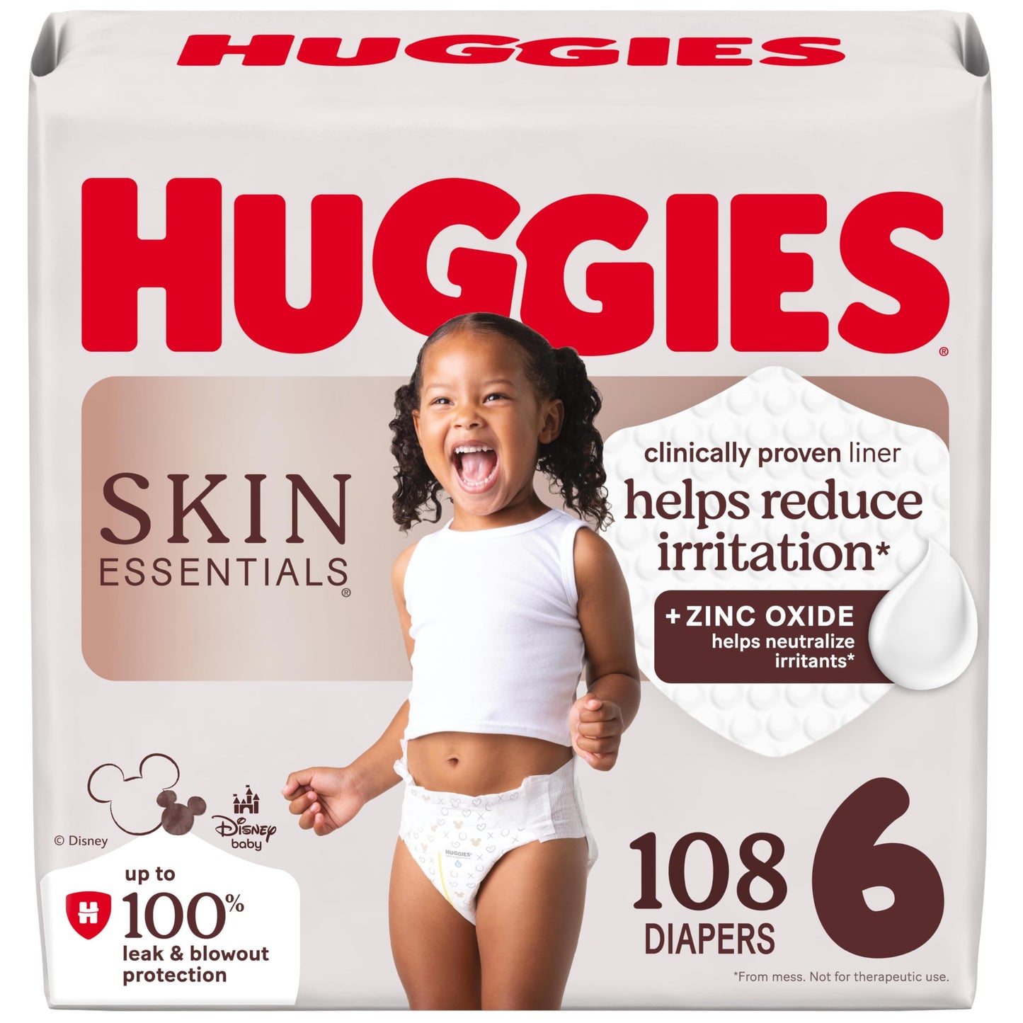 Huggies Size 6 Diapers, Skin Essentials Baby Diapers, Size 6 (35+ lbs), 108 Count (2 Packs of 54), Packaging May Vary 🍁 All In One Marketplace Canada