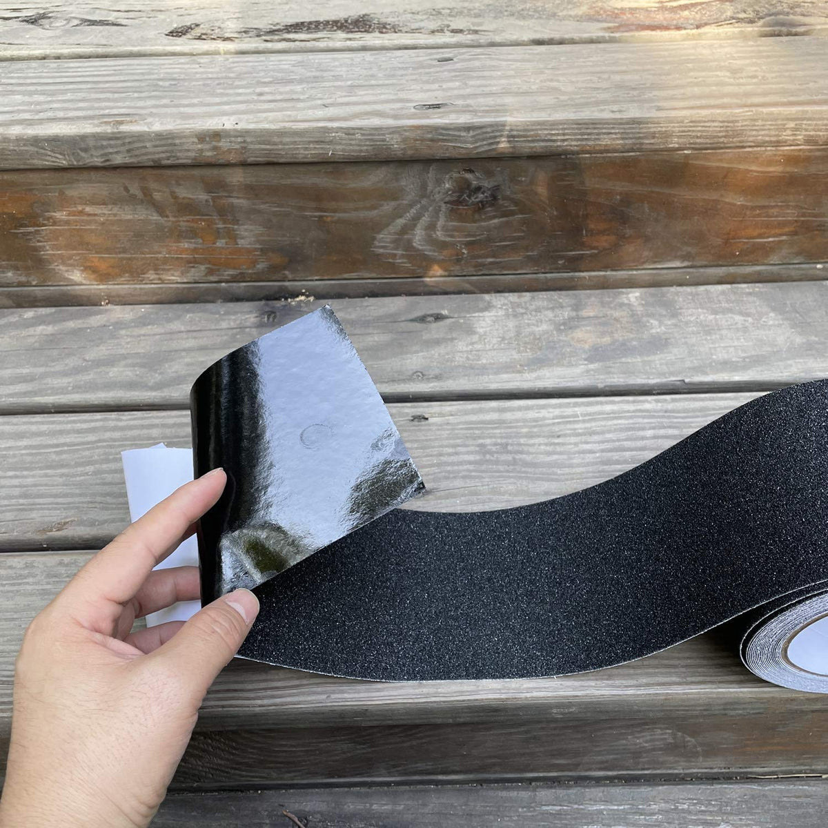 Cosimixo 4" x 35Ft Heavy Duty Anti Slip Tape for Stairs Outdoor, Waterproof Grip Tape Safety Non Skid Roll for Stair Steps Traction Tread Staircases Anti-Slip Strips Black 🍁 All In One Marketplace Canada