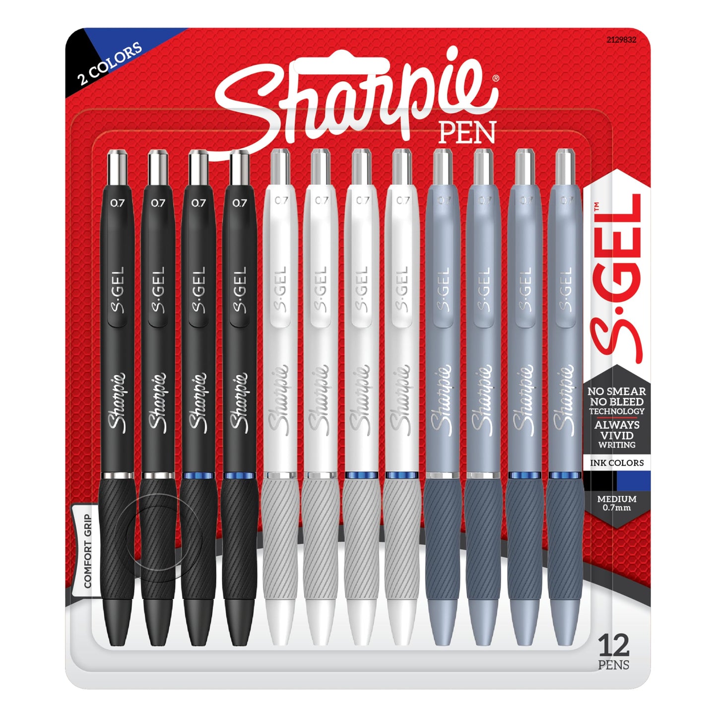 Sharpie S-Gel, Gel Pens, Medium Point (0.7mm), Black and Blue Gel Ink Pens, 12 Count 🍁 All In One Marketplace Canada