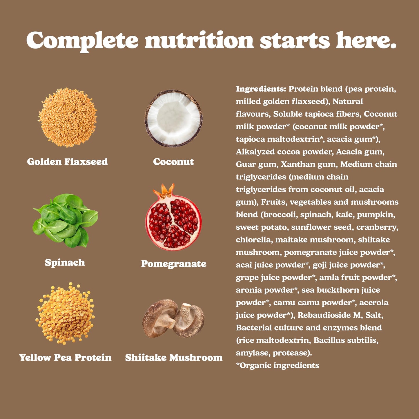 Good Protein Vegan Plant-based Protein Powder 100% Natural, Non-GMO, Dairy-free, Gluten-free, Soy-free, No Added Sugar and Nothing Artificial. Chocolate Fudge All-in-One Shake 880 grams 🍁 All In One Marketplace Canada