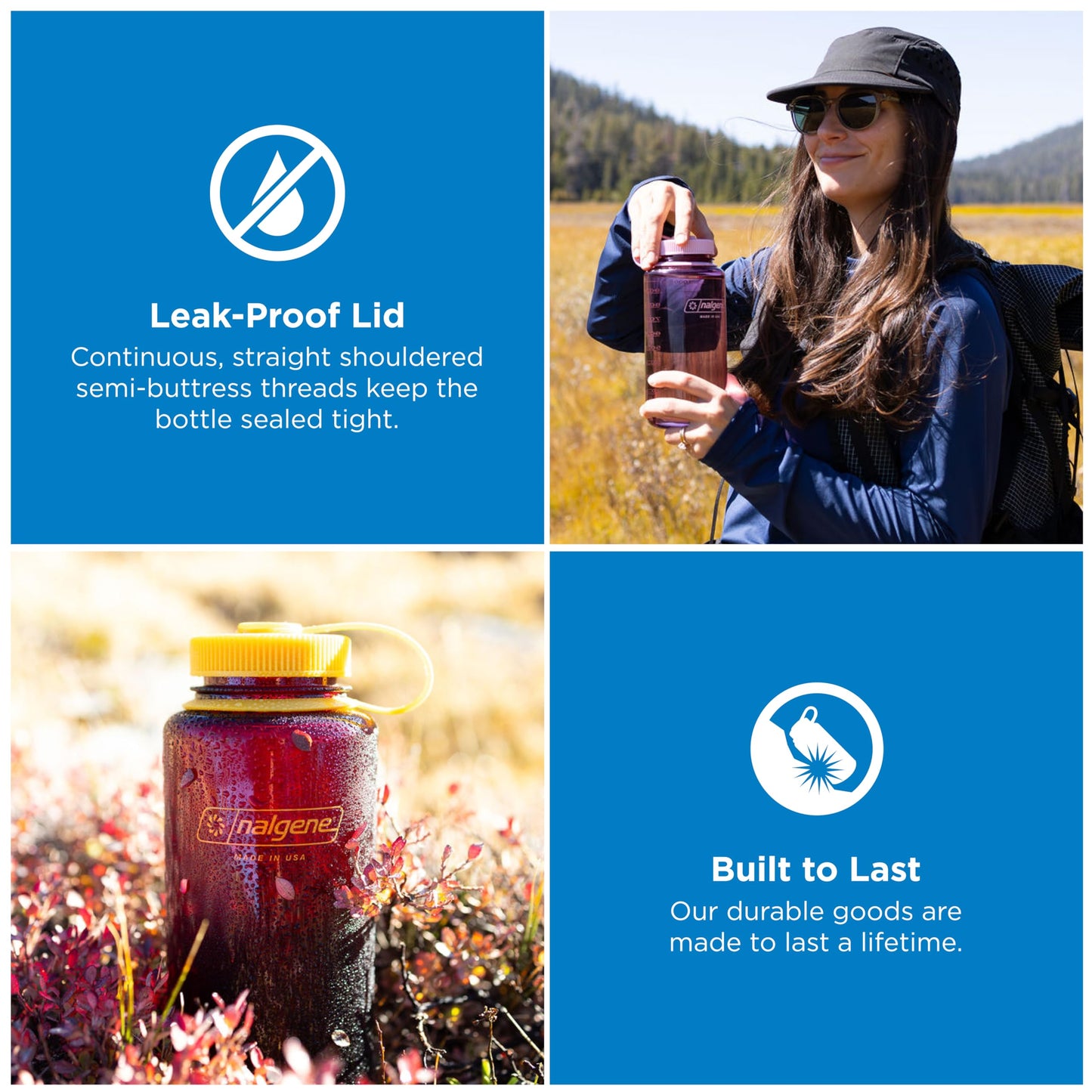 Nalgene 32 oz Wide Mouth Water Bottle, Cosmo w/Platinum 🍁 All In One Marketplace Canada