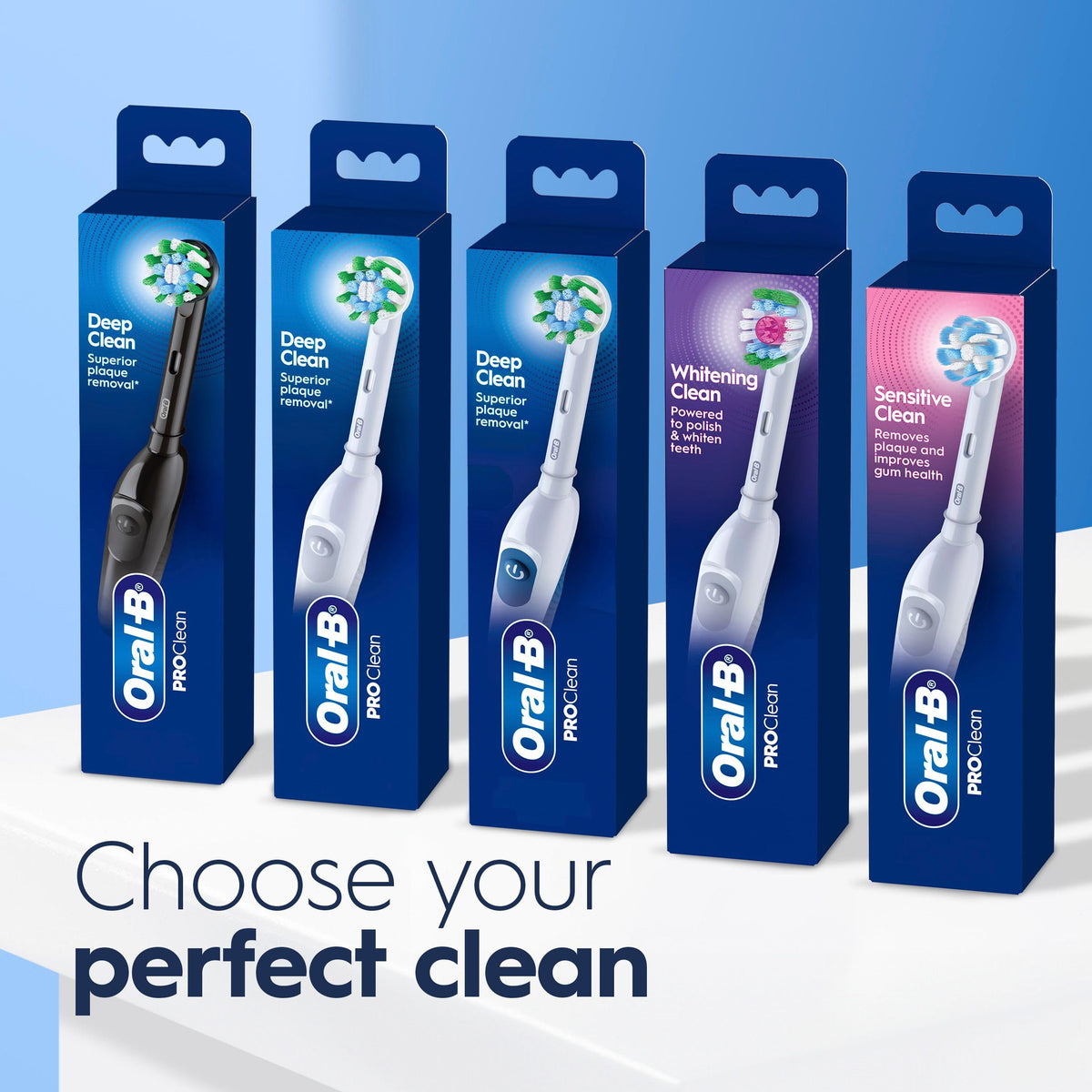 Oral B Pro Clean Battery Toothbrush, Deep Clean - Black, 1 Toothbrush, 1 Brush Head, Built-in Timer and batteries included 🍁 All In One Marketplace Canada