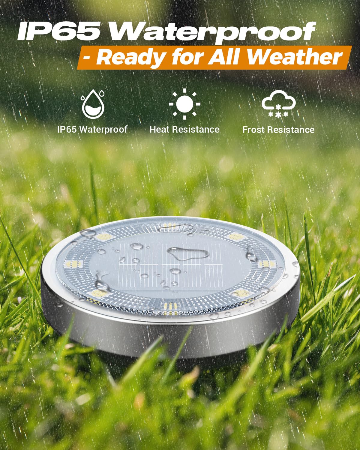 btfarm Solar Ground Lights, 10 Pack 8LED Solar Lights Outdoor Waterproof Garden, Pathway Lights Solar Powered in-Ground Lights, Disk Lights Landscape Lighting for Lawn Patio Yard Driveway, Warm White 🍁 All In One Marketplace Canada