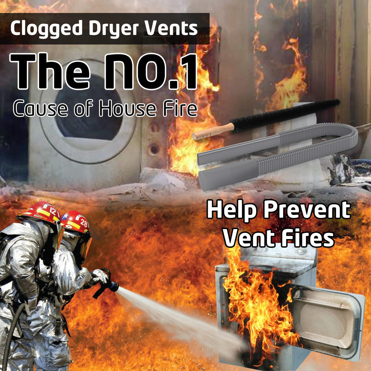 PetOde 2 Pieces Dryer Vent Cleaner Kit Compatible with All Vacuum Cleaner, Dryer Lint Brush and Vacuum Hose Attachment with Stretch Universal Connector, Quickly Lint Remover, Deep Gray 🍁 All In One Marketplace Canada