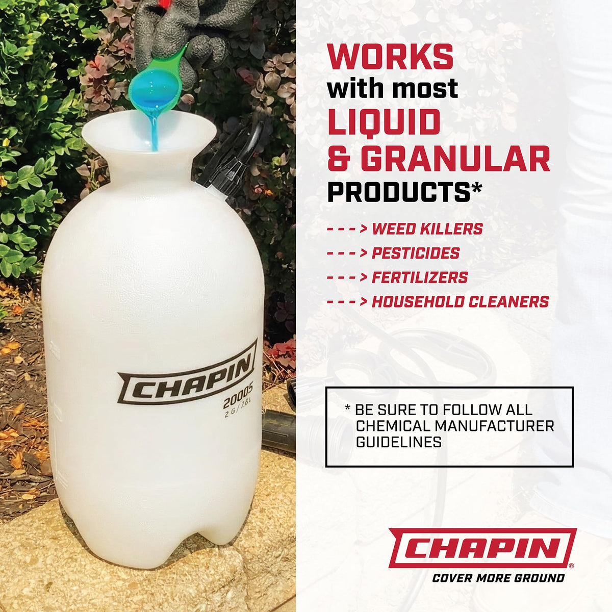 Chapin 22000 Pump Sprayer, 1G (4.5L), Lawn & Garden, Translucent Poly Tank, Funnel-Top, SureSpray, Anti-Clog Filter, Adjustable Cone Nozzle, 34" Hose, Fertilizer, Weed & Pest Applications, 2 Pack 🍁 All In One Marketplace Canada