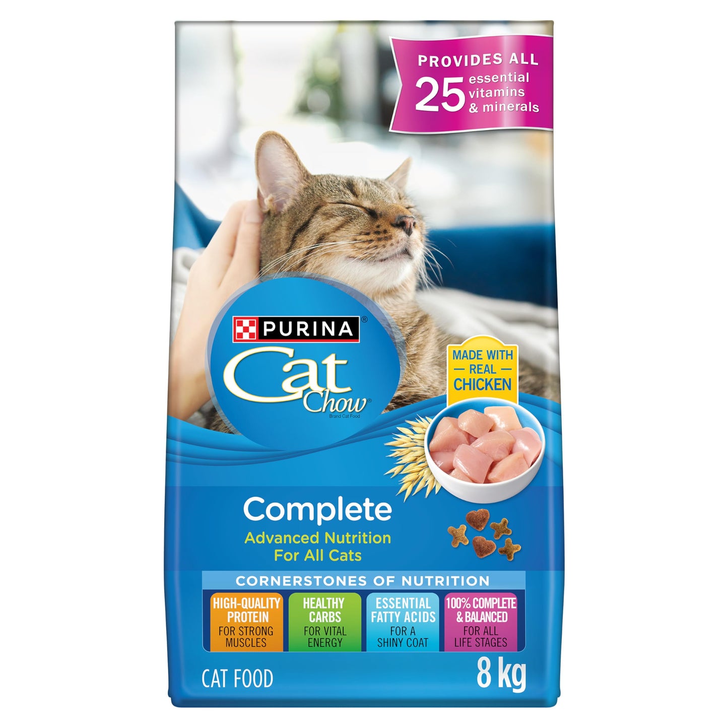 Cat Chow Complete Dry Cat Food, Real Chicken - 8 kg Bag 🍁 All In One Marketplace Canada
