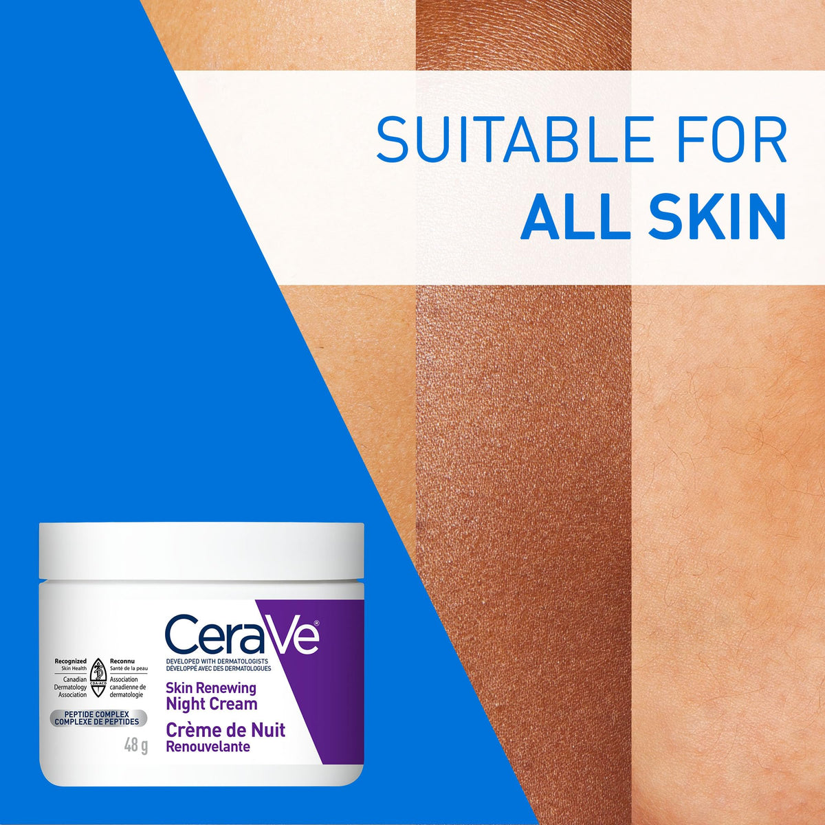 CeraVe Night Cream for Face, Skin Renewing Moisturizer for Men & Women With Hyaluronic Acid, Niacinamide, Bio Peptides & Ceramides. Fragrance Free, Non-comedogenic, Suitable for Sensitive Skin 🍁 All In One Marketplace Canada