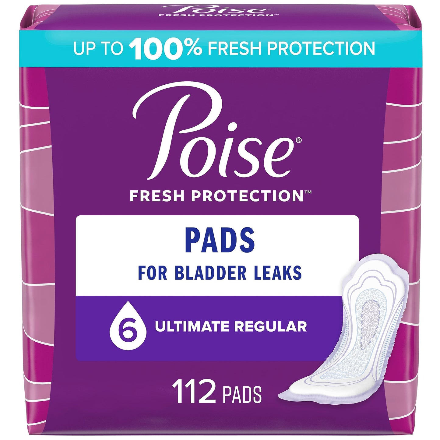 Poise Postpartum Incontinence Pads, Ultimate Absorbency, Regular Length, 112 Count (2 Packs of 56) 🍁 All In One Marketplace Canada