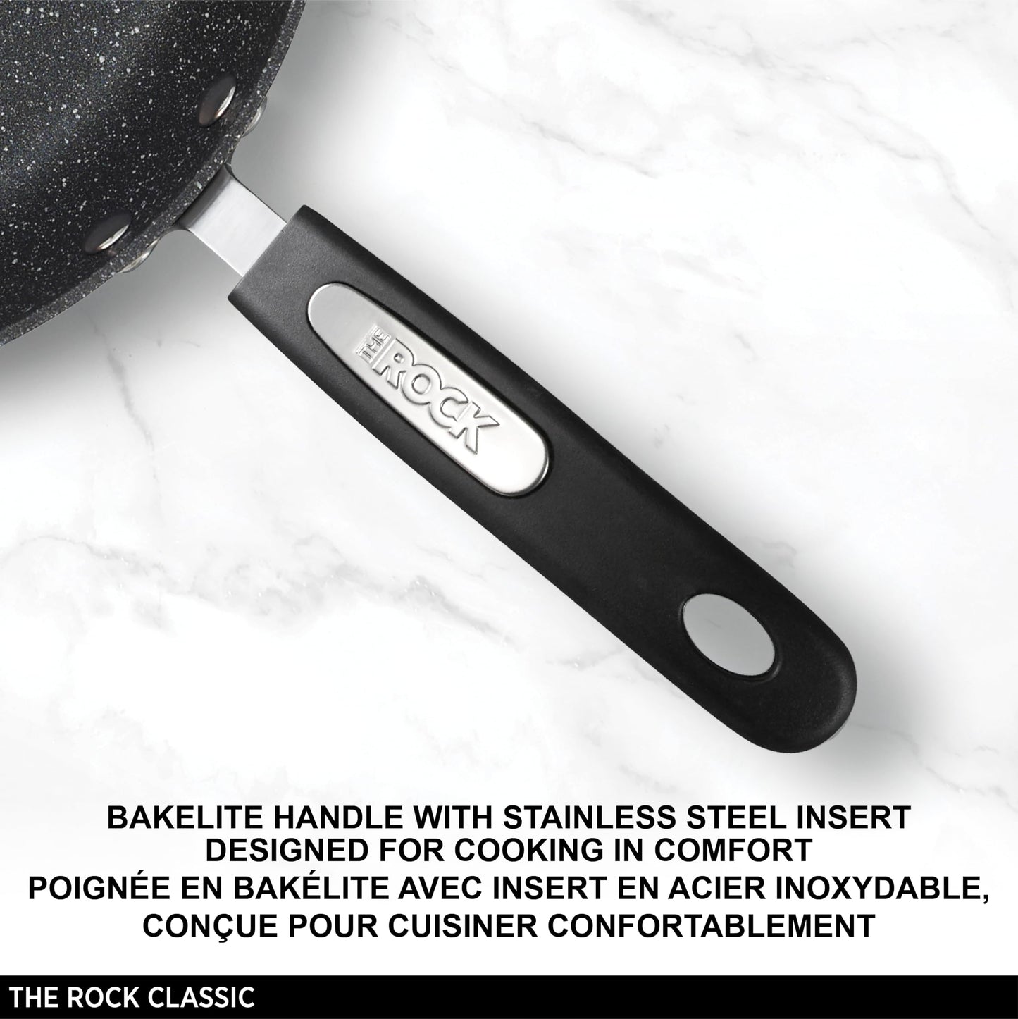 Starfrit The Rock 1.4L (1.5Qt) Non-Stick Saucepan - Durable Forged Aluminum - Oven Safe - PFOA Free - Easy to Clean - Black 🍁 All In One Marketplace Canada