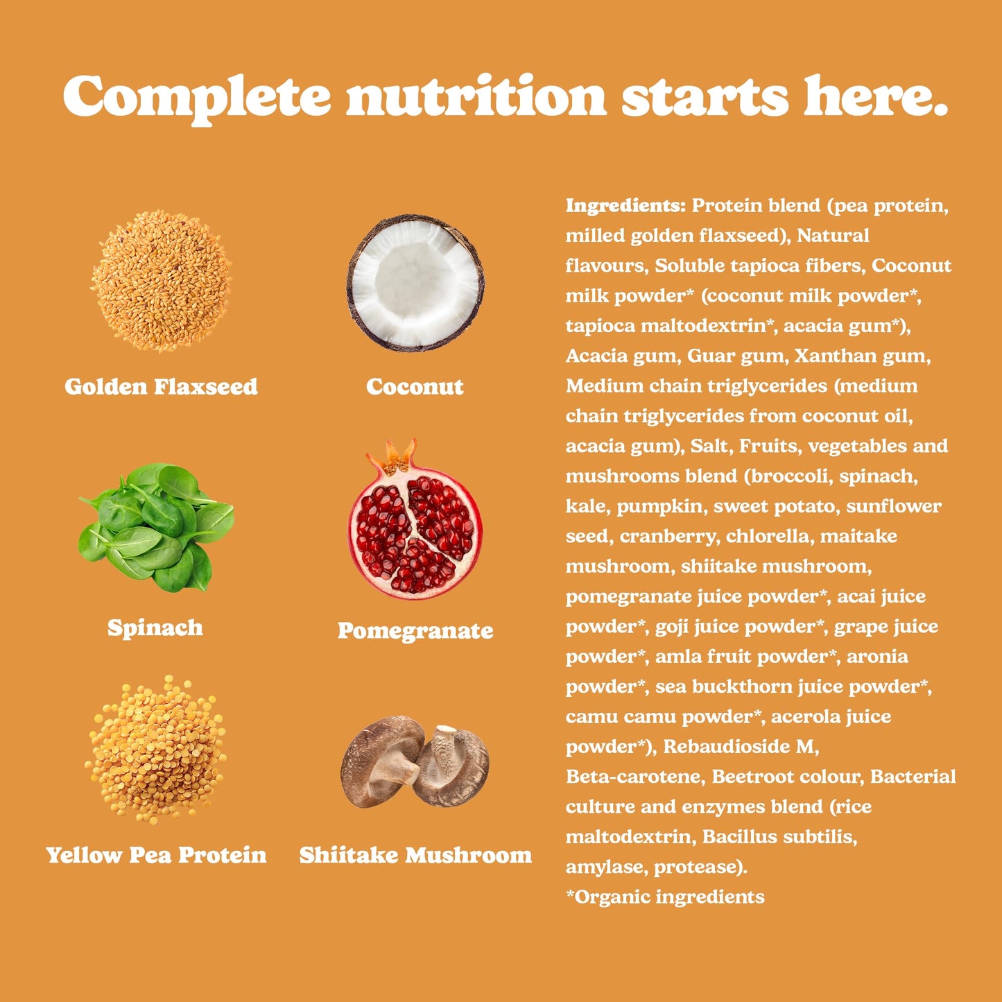 Good Protein Vegan Plant-based Protein Powder 100% Natural, Non-GMO, Dairy-free, Gluten-free, Soy-free, No Added Sugar and Nothing Artificial. Salted Caramel All-in-One Shake 440 grams 🍁 All In One Marketplace Canada