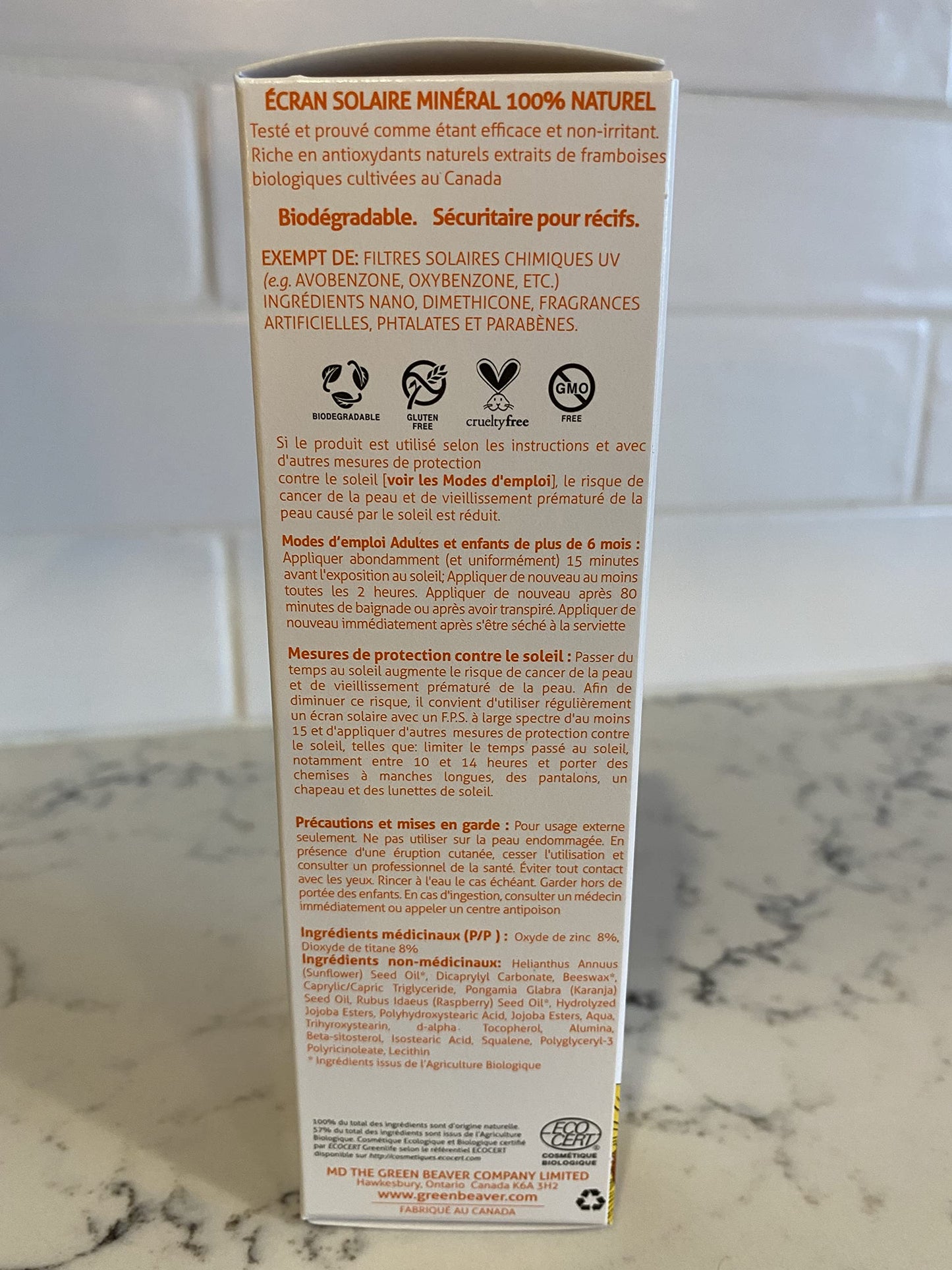 Green Beaver SPF 40 Sport Sunscreen for Kids, 100% Natural Lotion, Reef Safe, Mineral made with Organic Ingredients, Broad-Spectrum UVA and UVB Sun Protection, Water and Sweat resistant, Benzene-free, Hypoallergenic and Hydrating for the Skin, 90ml