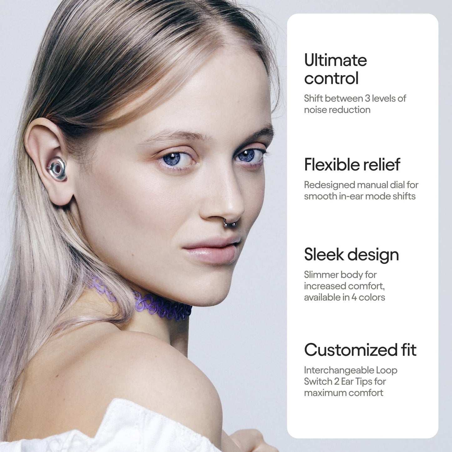 Loop Switch 2 Adjustable Ear Plugs – 3 Noise Relief Modes For Ultimate Control | Flexible Noise Reduction Earplugs For Focus, Travel, Socializing, Festivals & More | 20-26 dB (SNR) Noise Reduction 🍁 All In One Marketplace Canada
