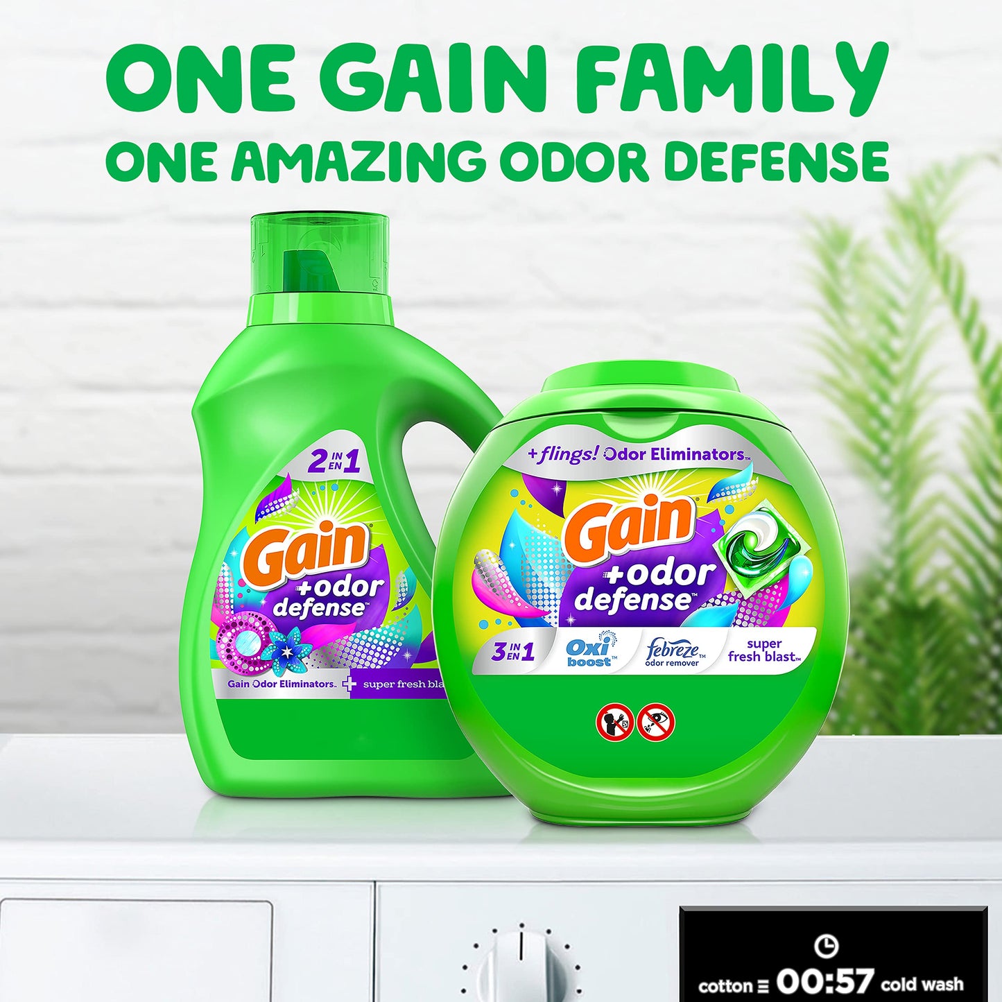 Gain Flings Laundry Detergent Pacs Super Fresh Blast Scent with Odour Defense, 76 Count 🍁 All In One Marketplace Canada