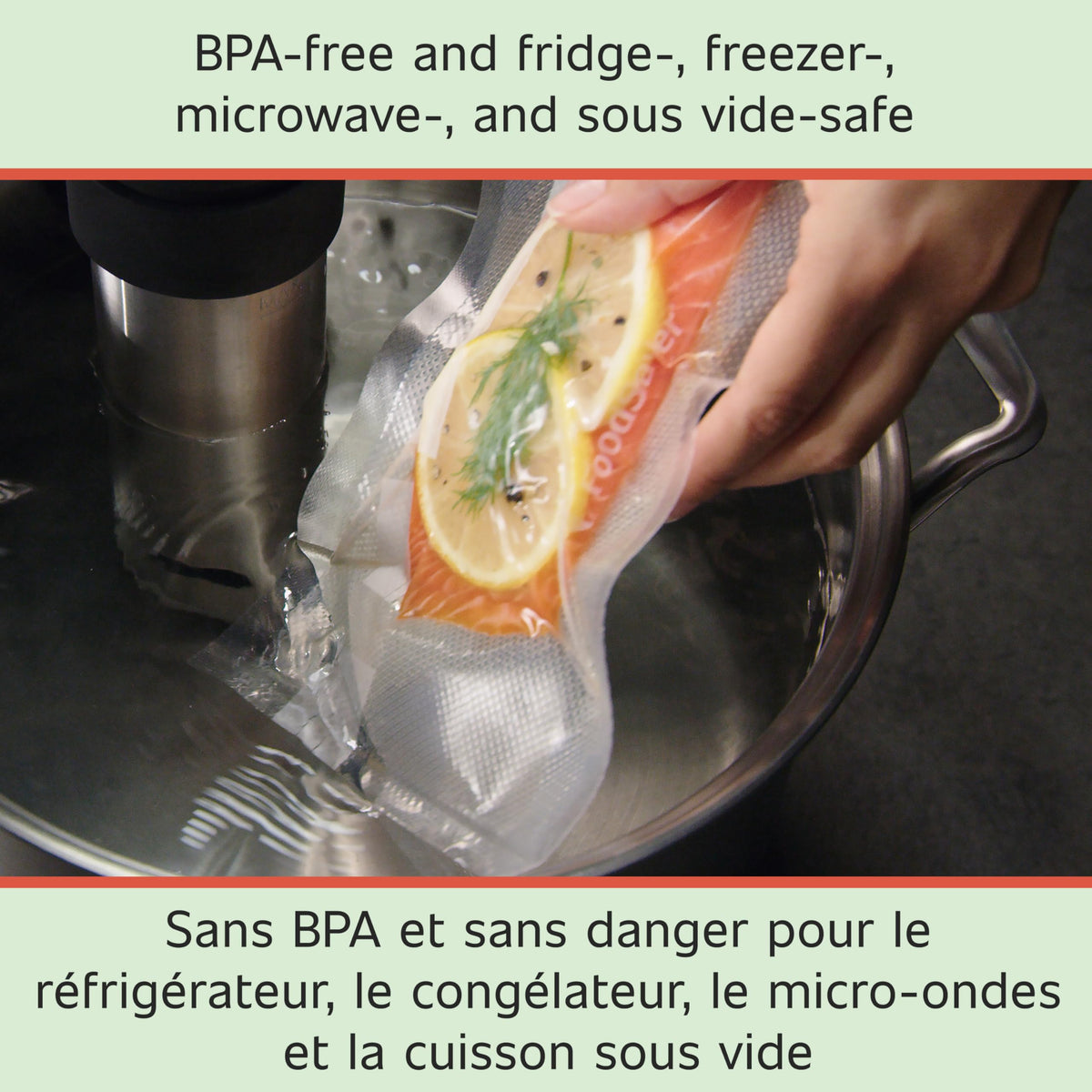 FoodSaver Vacuum Sealer Rolls for Custom Length Airtight Food Storage and Sous Vide Bags, BPA-Free, 8" x 20', 2 Pack 🍁 All In One Marketplace Canada