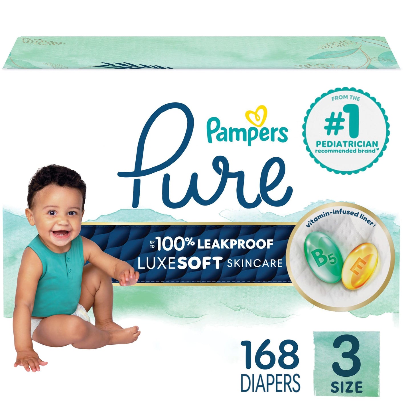 Pampers Pure Protection Diapers - Size 3, 168 Count, Hypoallergenic Unscented Disposable Baby Diapers 🍁 All In One Marketplace Canada