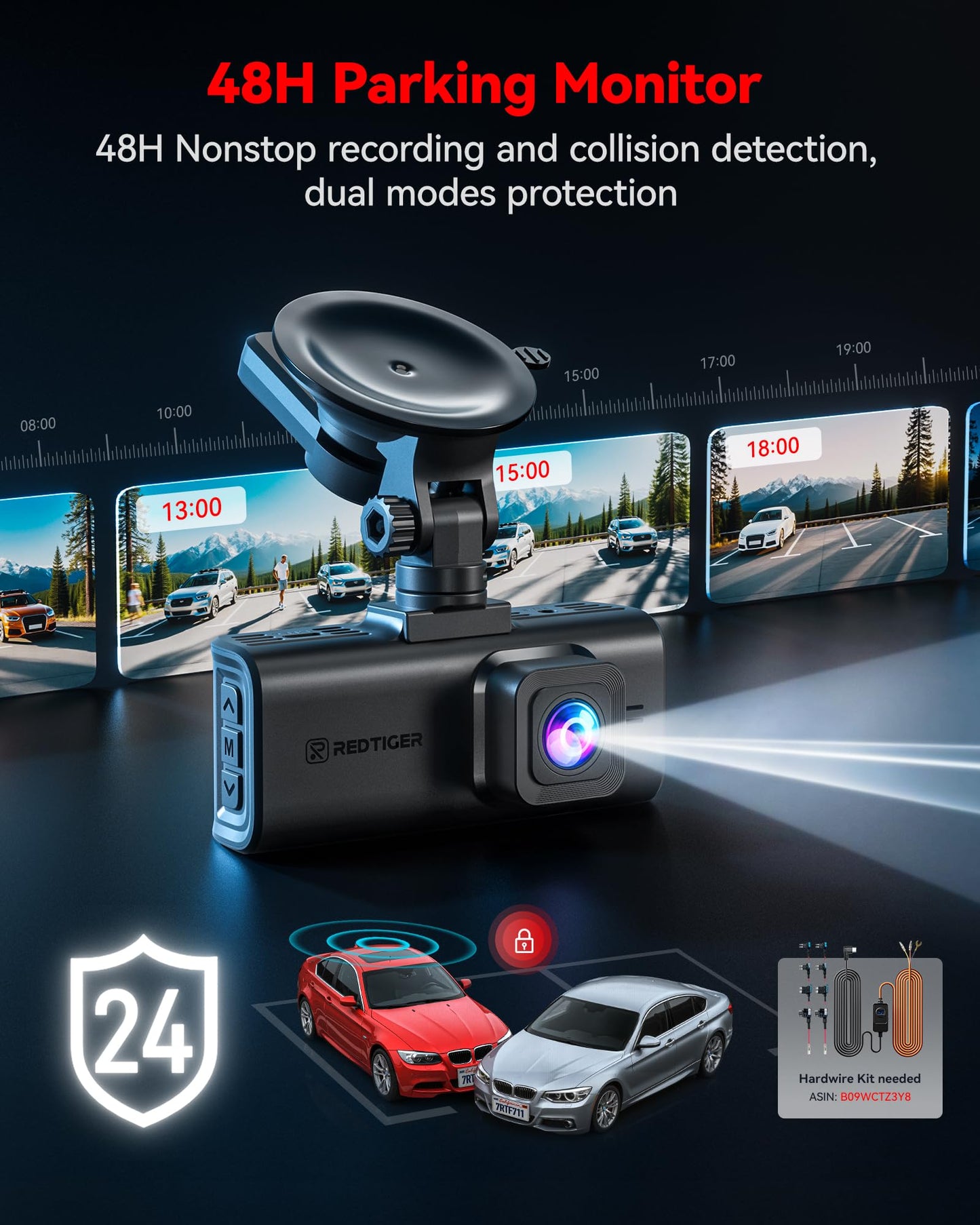 REDTIGER 4K Dash Cam Front and Rear, STARVIS 2 Sensor, Touch Screen 3.18", Voice Control, 20MB/s 5.8GHz WiFi 6 Car DashCam with 128GB Card, GPS, Night Vision, Emergency Lock, Parking Mode(F7N Touch) 🍁 All In One Marketplace Canada