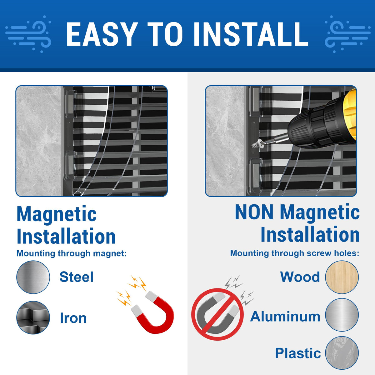 Heat&Air Vent Deflector,Adjustable Between 8’’ to 15’’,Heat Resistant Magnetic Floor Vent deflectors/ac Vent Deflector/Ceiling Vent deflector-2PACK 🍁 All In One Marketplace Canada