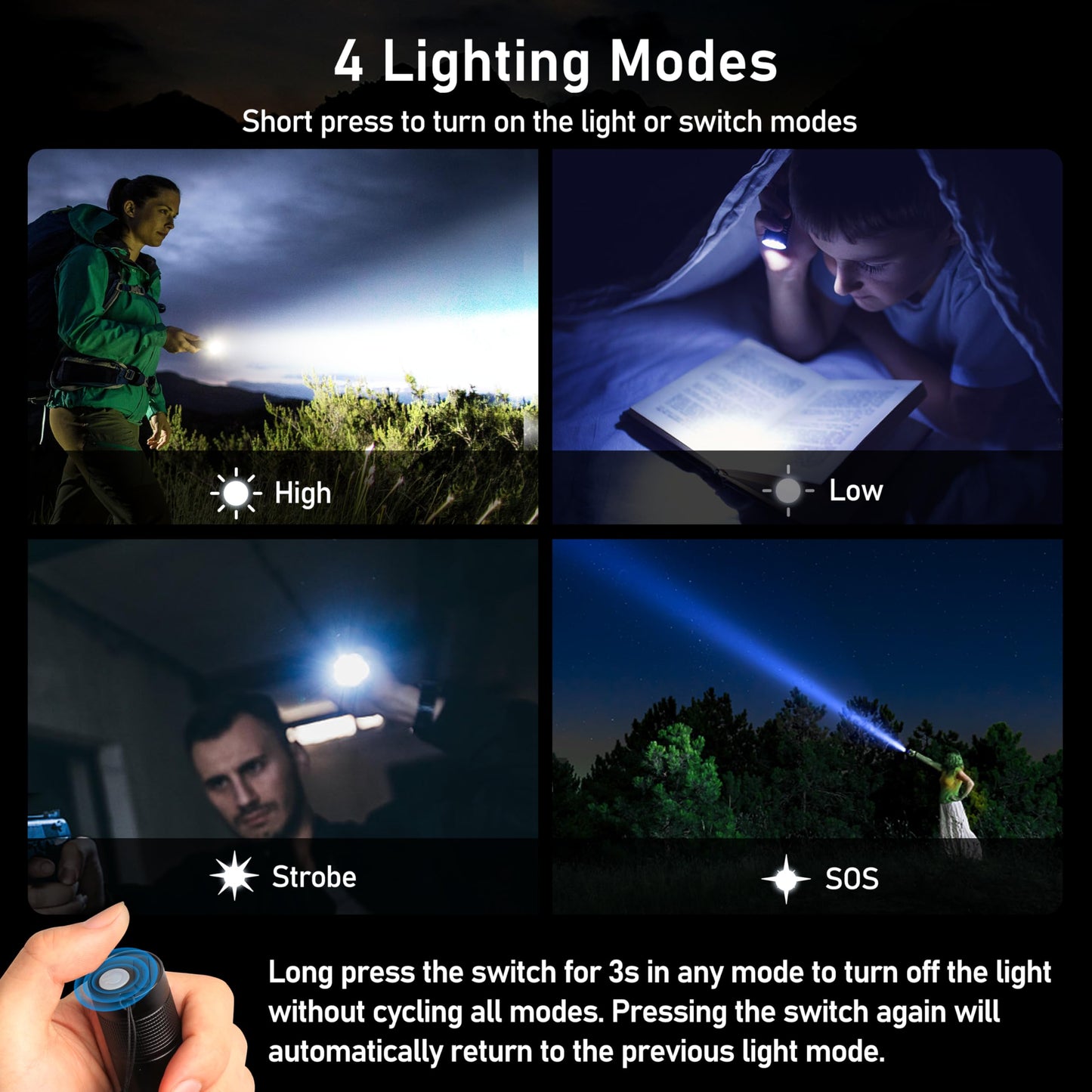 Blukar LED Rechargeable Flashlight 2 Pack, Super Bright Small Handheld Flashlights- Zoomable, Adjustable Brightness, Long Lasting Flash Light, Waterproof Pocket Size Torch Light for Emergency, Camping 🍁 All In One Marketplace Canada