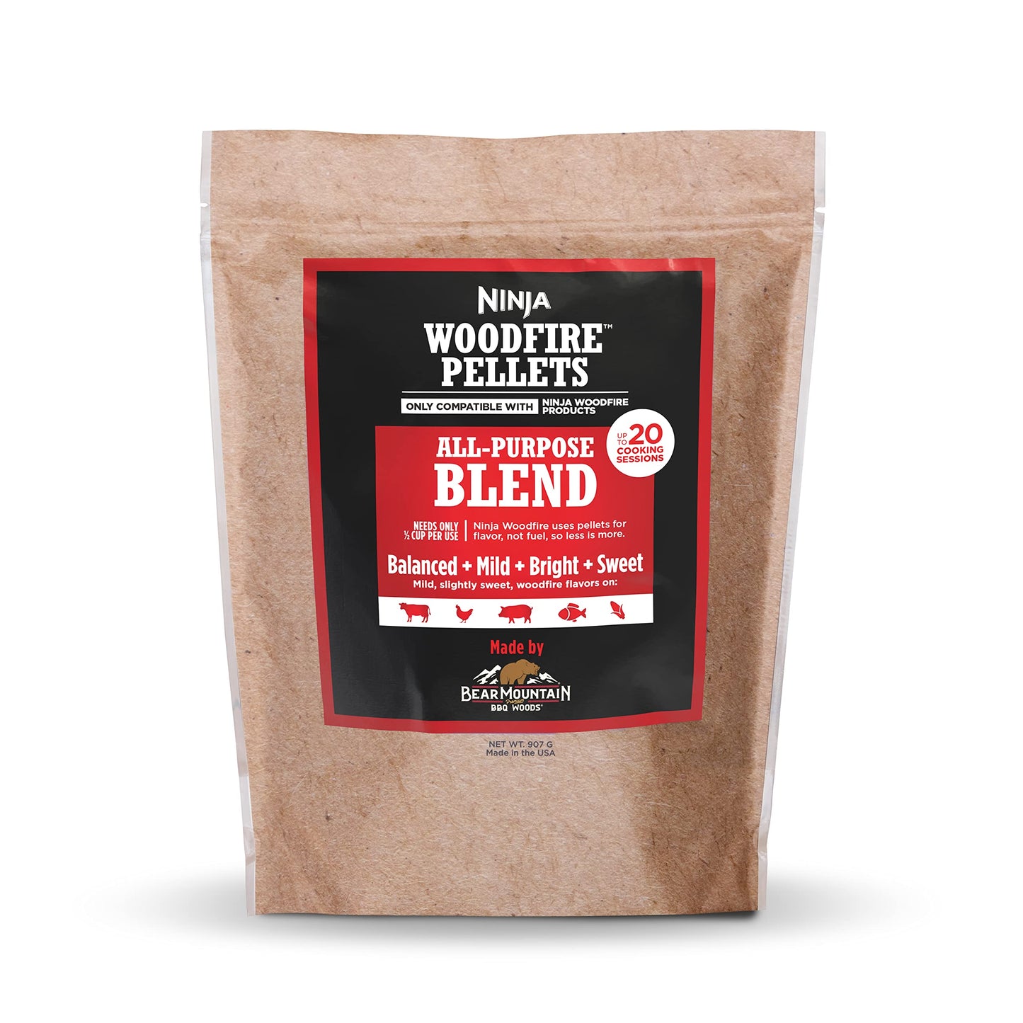 Ninja Woodfire Pellets, All Purpose, 2-lb/0.9kg Bag, Real Wood 🍁 All In One Marketplace Canada
