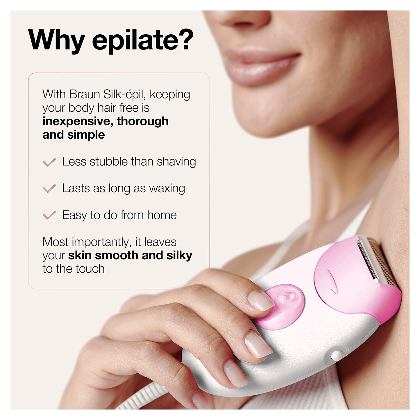 Braun Silk-épil 3 3-270, Epilator for Women for Long-Lasting Hair Removal, 20 Tweezer system, Smartlight Technology, Massage rollers, Shaver and Trimmer Head Included 🍁 All In One Marketplace Canada