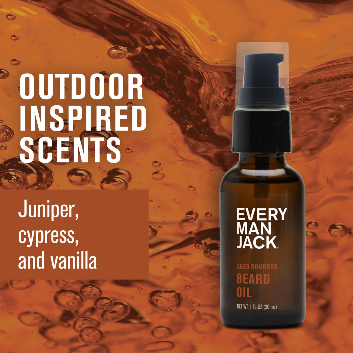 Every Man Jack Mens Beard Oil - Subtle Aged Bourbon Fragrance - Deeply Moisturizes and Softens Your Beard and Adds a Natural Shine - Naturally Derived with Shea Butter- 30 mL 🍁 All In One Marketplace Canada