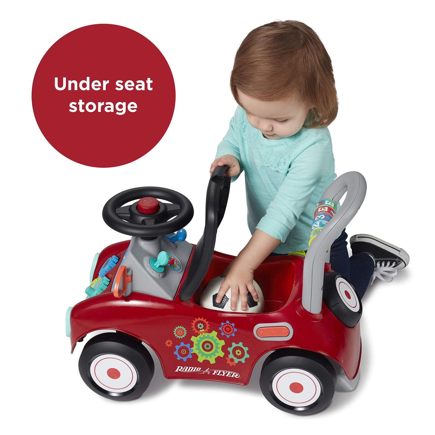 Radio Flyer Busy Buggy, Sit to Stand Toddler Ride On Toy, Ages 1-3, Red 🍁 All In One Marketplace Canada