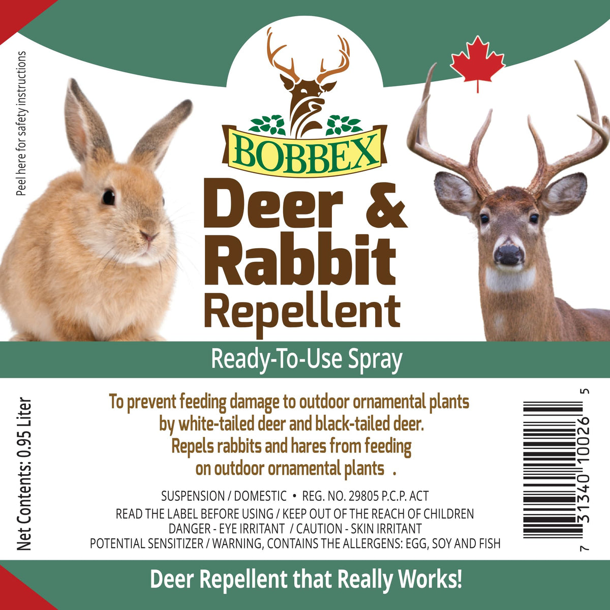 Bobbex Deer & Rabbit Ready to Use 0.95 Liter 🍁 All In One Marketplace Canada