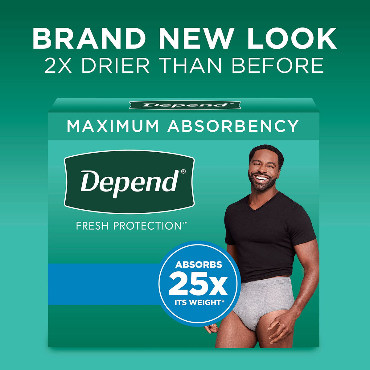 Depend FIT-FLEX Adult Incontinence Underwear for Men, Maximum Absorbency, S/M, Grey, 32 Count 🍁 All In One Marketplace Canada
