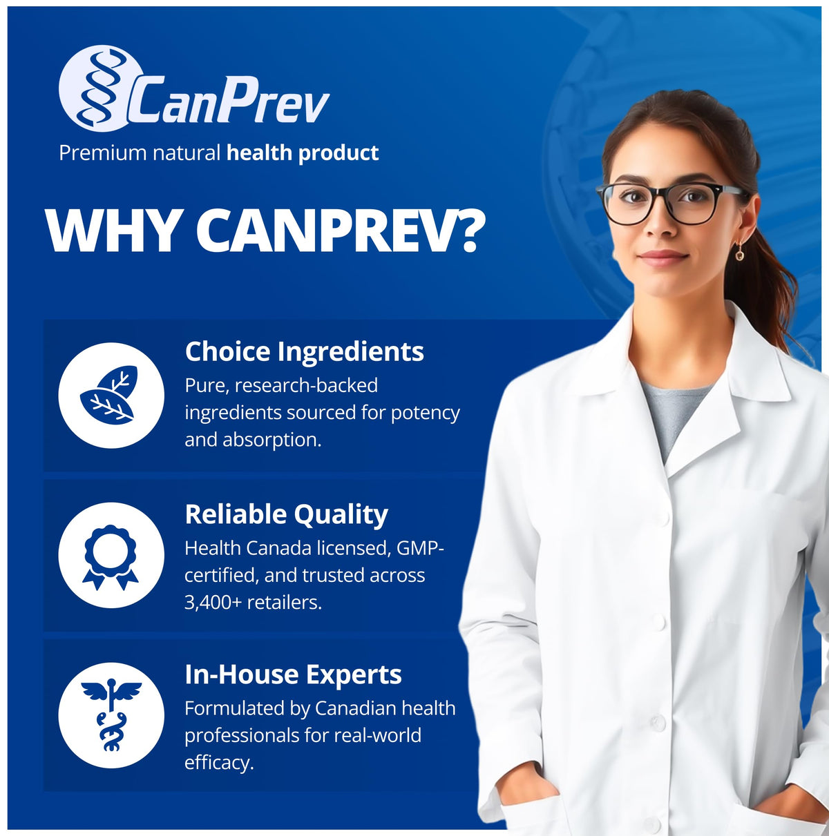 CanPrev Pro-Biotik 15 Billion CFU, 60 V-Caps 60-Day Supply - Non-GMO & Gluten-Free - Advanced Gut Health Formula with 5 Probiotic Strains Supplement - Supports Digestive Balance and Eases Bloating 🍁 All In One Marketplace Canada