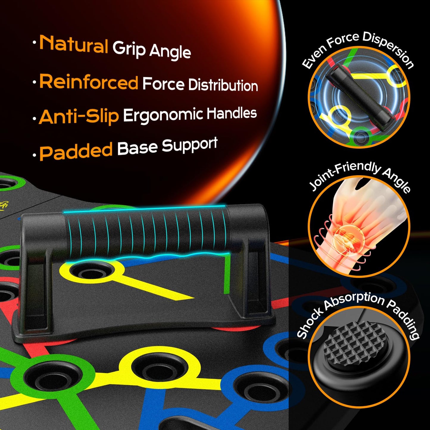 AERLANG Push Up Board-Large PushUps Portable Multi-Function Foldable Push Up Bar, Easy to Use Push up Handle Push Up Strength Training Push Up Stands Home Workout Equipment 🍁 All In One Marketplace Canada