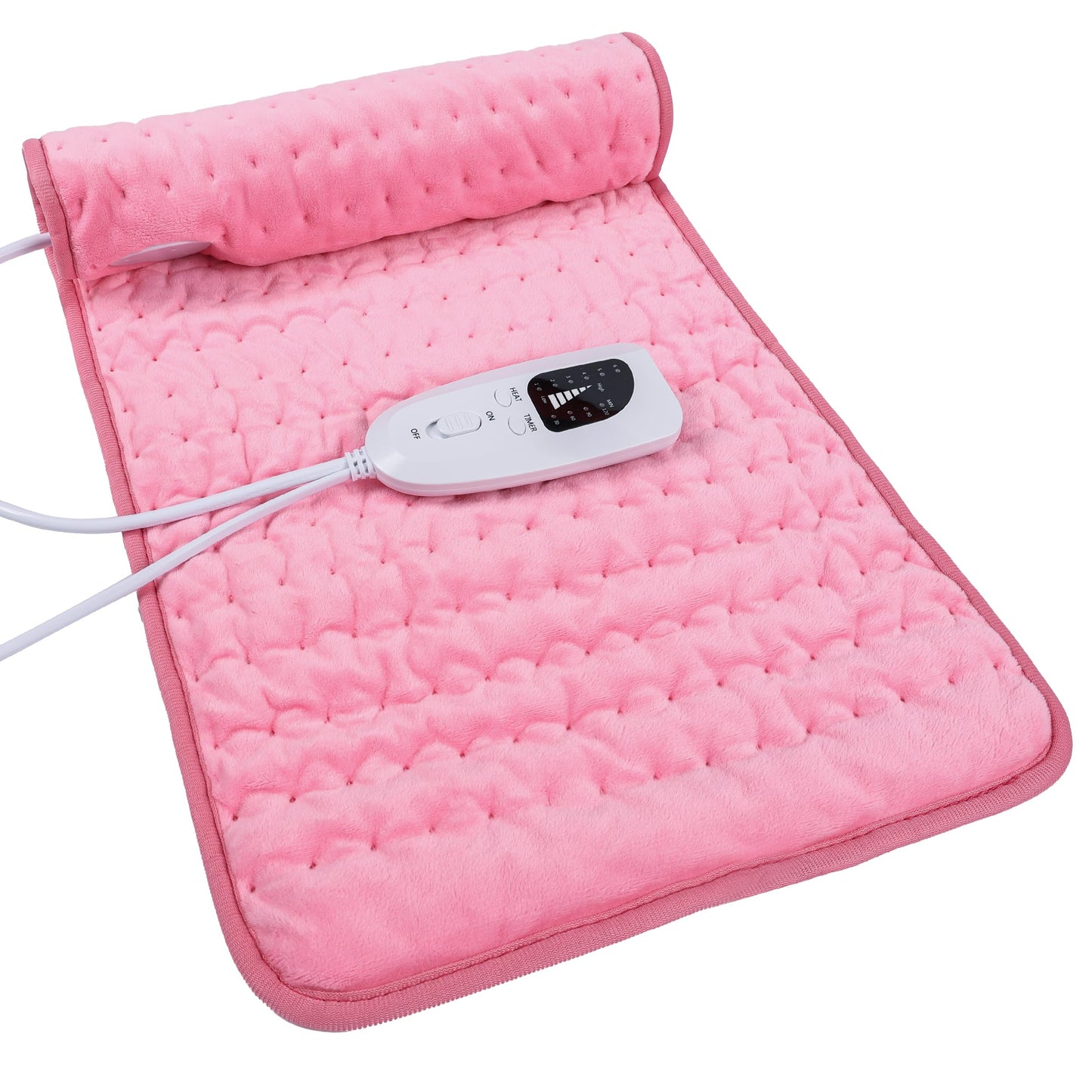 Heating Pad Electric Heat Pad, Hot Heated Pad,Moist Heat Heating Pad Moist and Dry Heat,Multiple Temp and Timer Settings (Light pink, 24"X12") 🍁 All In One Marketplace Canada