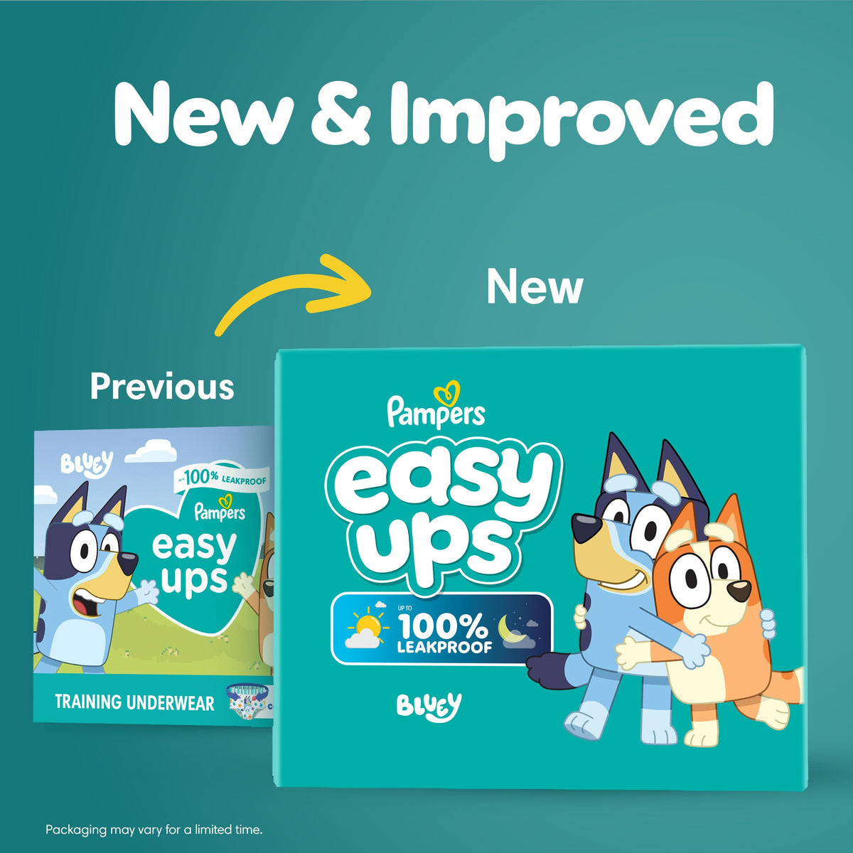 Pampers Easy Ups Girls & Boys Potty Training Pants, Size 7 (5T6T), 46 Count, Bluey Absorbent Training Underwear, Up to 100% Leakproof Day and Night, Hypoallergenic 🍁 All In One Marketplace Canada