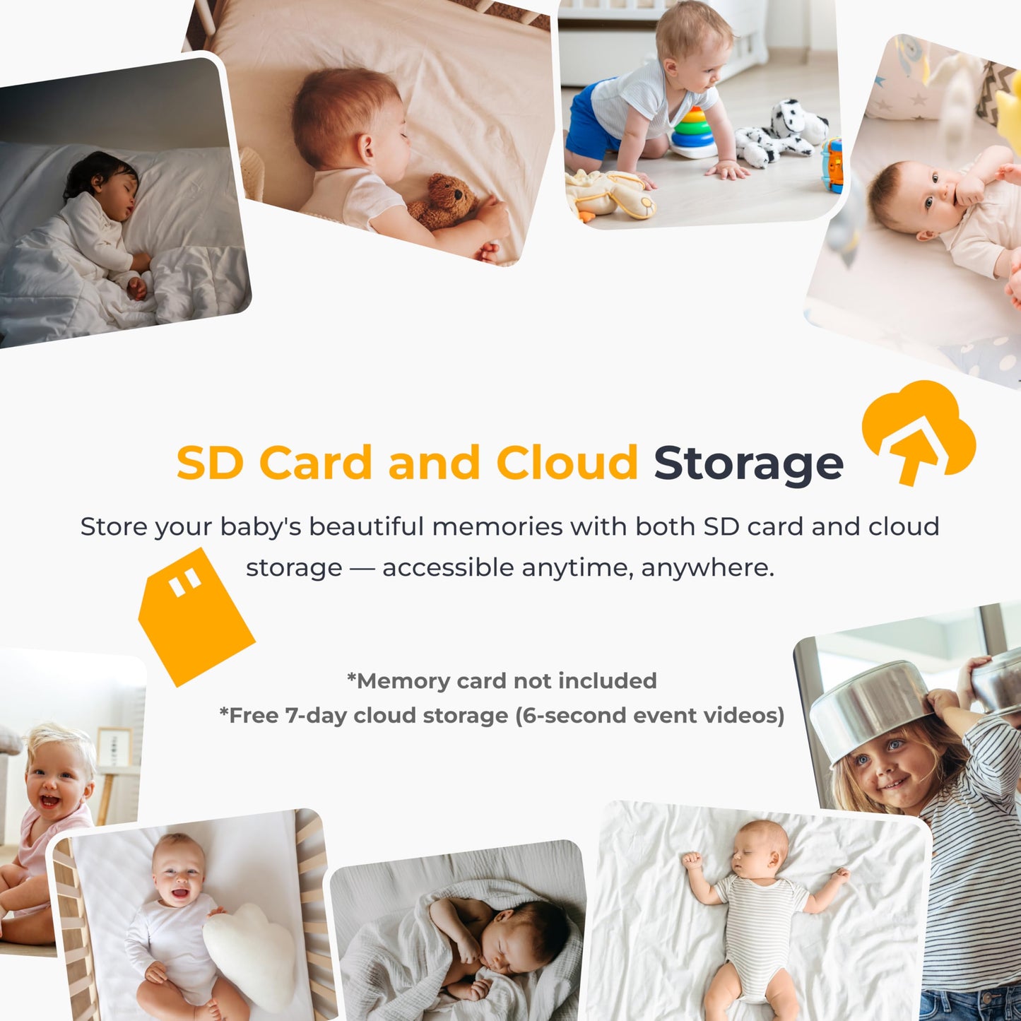 Arenti Baby Monitor, Smart WiFi 6 Baby Camera with 5-Inch Upgraded Wireless Display, 360° View, Auto-Night Vision, Temperature Sensor, Sound & Motion Detection, 2 Way Audio, VOX Mode (B2) 🍁 All In One Marketplace Canada