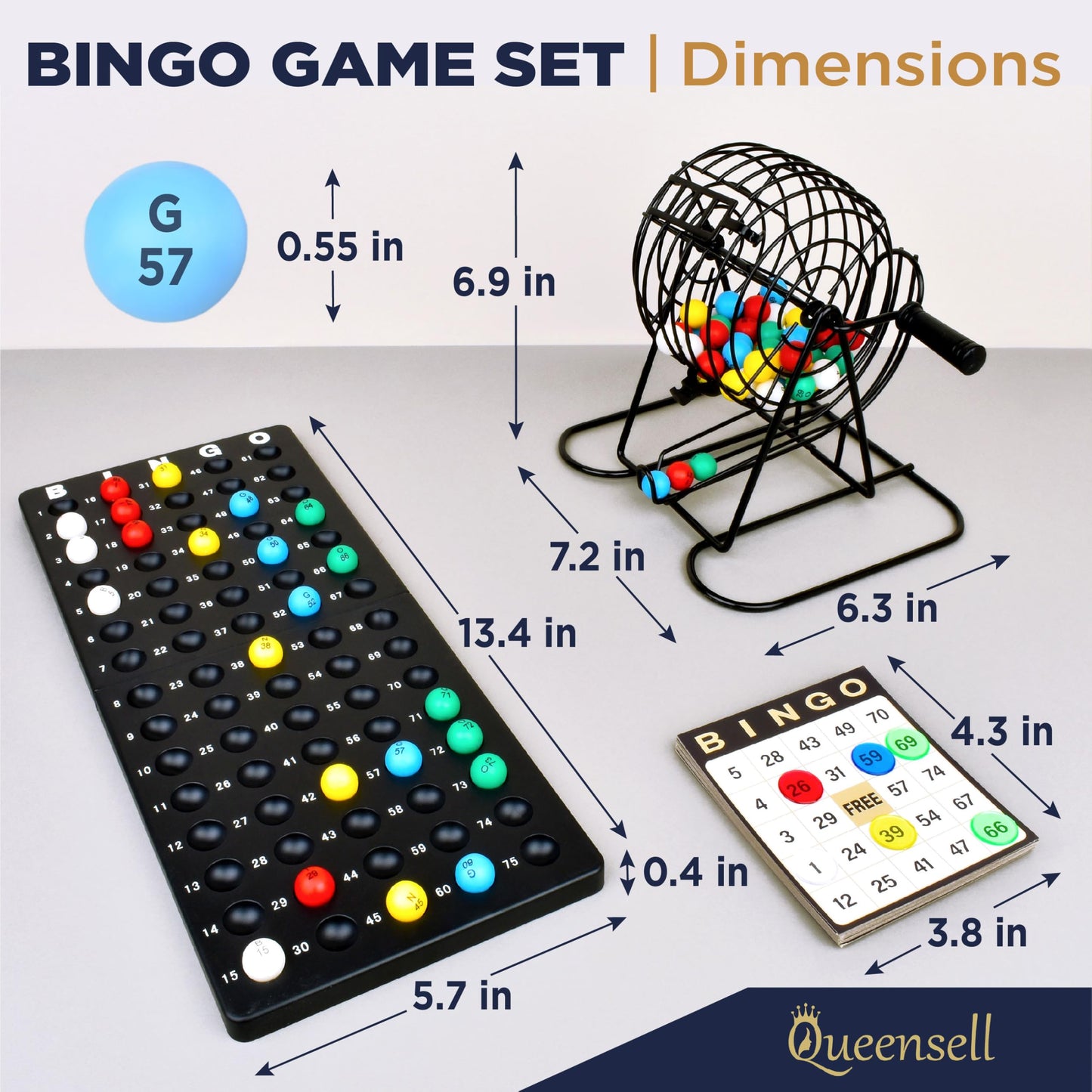Queensell Bingo Game for Adults - Best Board Game With Metal Cage, Balls Set, and Cards - Family Game for Large Groups 🍁 All In One Marketplace Canada