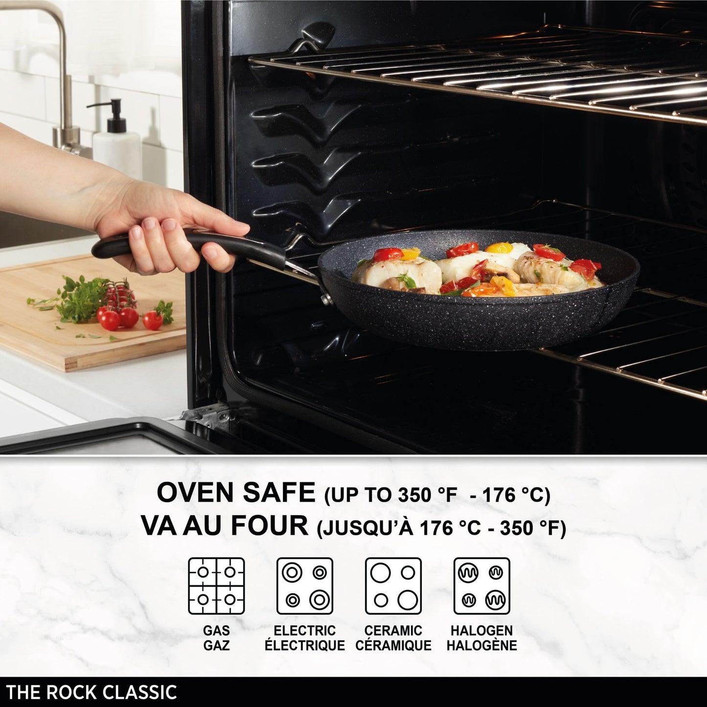 Starfrit The Rock 26cm (10") Non-Stick Multi Pan - Tawa - Durable Forged Aluminum - Oven Safe - PFOA Free - Easy to Clean - Black 🍁 All In One Marketplace Canada